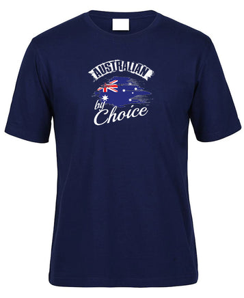 Australian By Choice Adults Citizenship T-Shirt (Jr Navy, Shortsleeve)