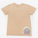 Echidna Face Hem Print Adults T-Shirt (Bone)