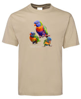 Australian Rainbow Lorikeet Adults T-Shirt (Bone)