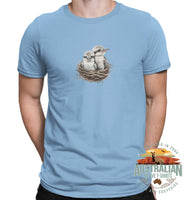 Baby Kookaburra Nest Adults T-Shirt (Light Blue)