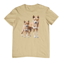 Australian Dingo Pair Adults T-Shirt (Bone)