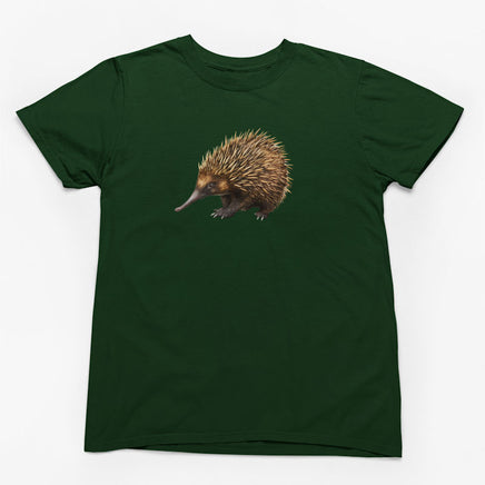 Nosey Echidna Adults T-Shirt (Bottle Green)