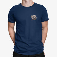 Baby Wombat Left Chest Logo Adults T-Shirt (Jr Navy)