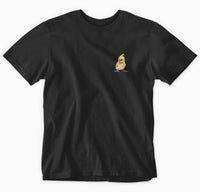 Baby Cockatiel Left Chest Print Adults T-Shirt (Black)