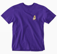 Baby Cockatiel Left Chest Print Adults T-Shirt (Purple)
