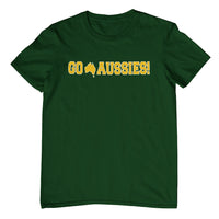 Go Aussies Team Supporter Adults T-Shirt (Bottle Green Colour Option)