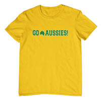 Go Aussies Team Supporter Adults T-Shirt (Yellow Gold Colour)