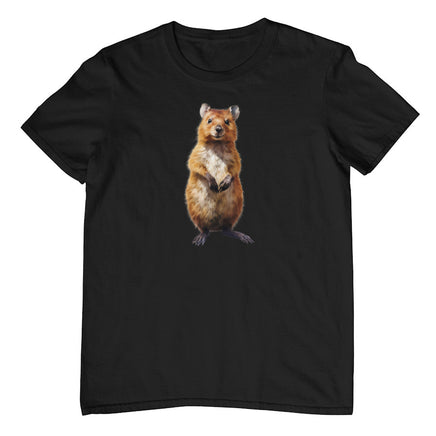 Standup Quokka Adults T-Shirt (Black)