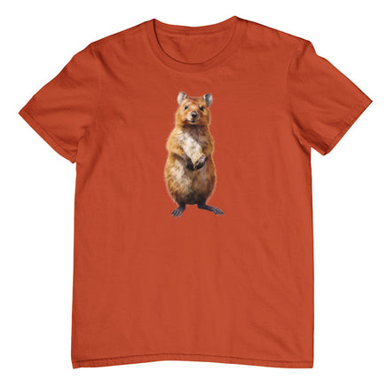 Standup Quokka Adults T-Shirt (Rust)