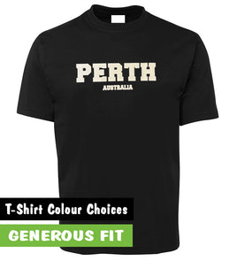 Perth Australia Puff Print Adults T-Shirt (Various Colours)