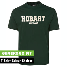 Hobart Australia Puff Print Adults T-Shirt (Various Colours)