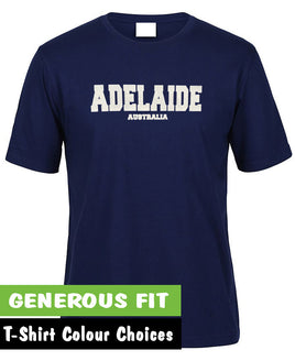 Adelaide Australia Puff Print Adults T-Shirt (Various Colours)