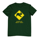 Koala Road Sign Childrens T-Shirt (Bottle Green)
