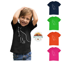 Line Art Kangaroo Childrens T-Shirt (Colour Choices)