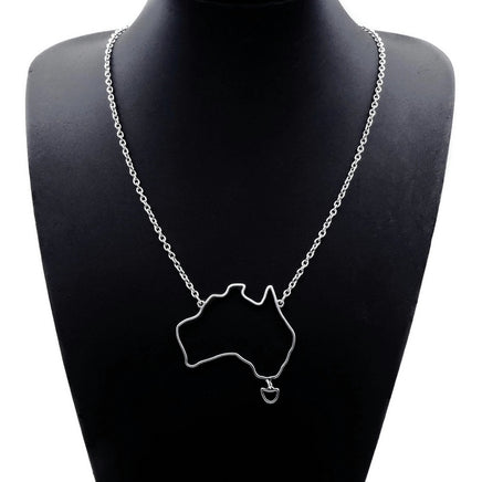 Australia Map Pendant & Chain