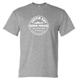 Coffin Bay Funeral Parlour Fake Business Logo T-Shirt (Marle Grey)