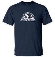 Dicky Beach Nudist Resort Queensland T-Shirt (Navy)