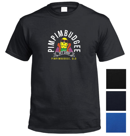 Pimpimbudgee Pet Shop Fake Business Logo T-Shirt (Colour Choices)