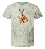 Kangaroo & Joey Colour Blast T-Shirt (Fern Colour)