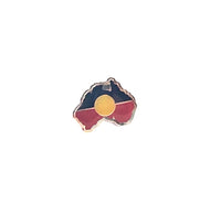 Aboriginal Flag Australia Map Badge (Small) - Current Stock