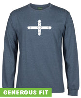 Eureka Flag Longsleeve T-Shirt (Denim Marle) - Sizes S, 3XL, 4XL, 5XL Only