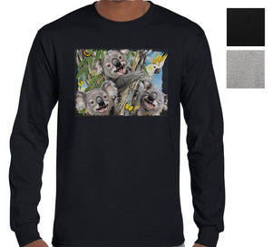 Koala Selfie Longsleeve T-Shirt (Colour Choices)
