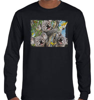Koala Selfie Longsleeve T-Shirt (Black)