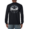 Dee Why Swim Surf Stroll Longsleeve T-Shirt (Black, Back Print)