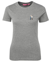 Kookaburra Left Chest Logo Ladies T-Shirt (Marle Grey)