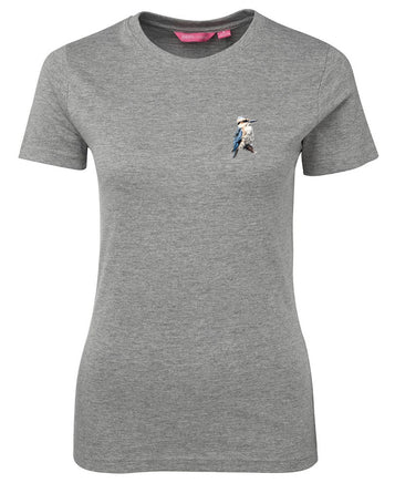 Kookaburra Left Chest Logo Ladies T-Shirt (Marle Grey)
