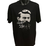 Ned Kelly Such is Life Portrait T-Shirt (Black, Silver & White Print)