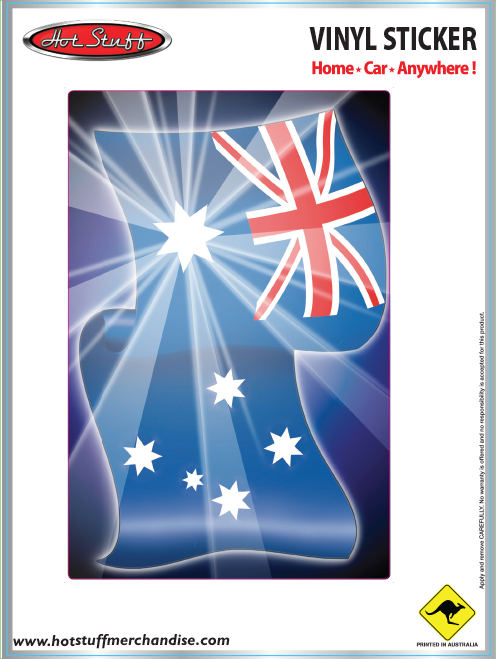 Australian Flag with Sun Rays Sticker - Aussie Car Stickers| Australian ...