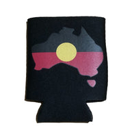 Aboriginal Flag Australia Map Can Holder / Pocket Stubby