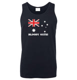 Bloody Oath! Australian Flag Mens Singlet (Navy) - BigTees Brand