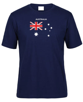 Australian Flag Adults T-Shirt (Jnr Navy) - Temporary Smaller Print
