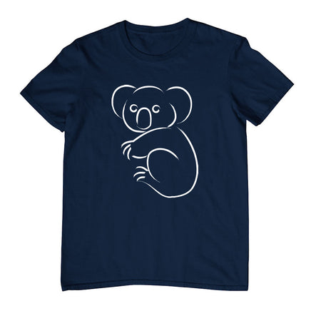 Koala Line Art Childrens T-Shirt (Jr Navy)