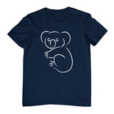 Koala Line Art Childrens T-Shirt (Jr Navy)