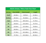 The Mountain T-Shirts Size Chart (Adults Unisex Style)