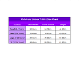 The Mountain T-Shirts Size Chart (Kids Unisex Style)