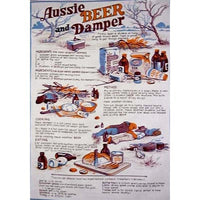 Aussie Beer & Damper Souvenir Tea Towel