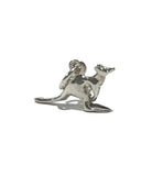 Flying Kangaroo Silver Charm (Small)