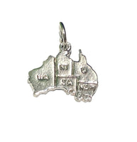 Australia Map Silver Charm