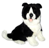 Black & White Border Collie Puppy Plush Toy (22cm)