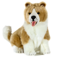Tan Border Collie Puppy Plush Toy (22cm)