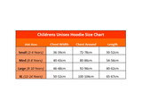 The Mountain Hoodies Size Chart (Kids Unisex Style)