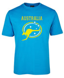 Australia Roo & Stars Adults T-Shirt (Aqua)