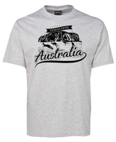 Australia Downunder Uluru Adults T-Shirt (Snow Marle)