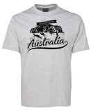 Australia Downunder Uluru Adults T-Shirt (Snow Marle)