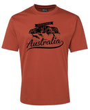 Australia Downunder Uluru Adults T-Shirt (Rust)