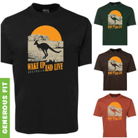Australia Wake up & Live Adults T-Shirt (Various Colours)
